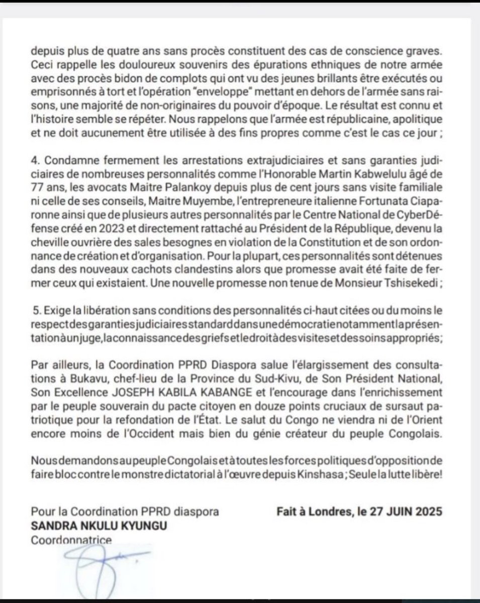 Nous avons suivi, avec un profond regret mais non sans surprise le témoignage glaçant de Monsieur Jean-Jacques Wondo au Parlement Européen sur  l’inhumanité et le cynisme sur le système répressif et pénitentiaire de la dictature de #Kinshasa.