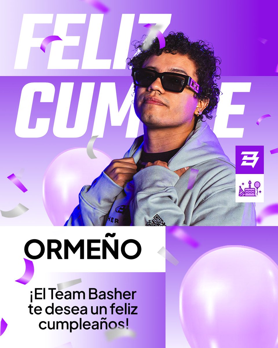 Hoy nuestro chef favorito - <a href="/LuisOrmenoa27/">Luis Ormeño</a> -  está de cumpleaños🧑‍🍳🎉.

Aquel que siempre nos cocina "La Fijas" y nos permite salir invictos en cada una de nuestras combinadas.

Feliz Cumpleaños te desea tu familia de Basher .💜