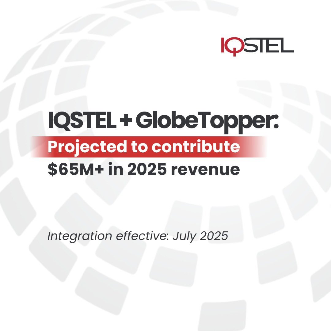 $IQST - $IQSTEL is on track to hit its $400M run rate target by year-end. We’re getting closer to our $33M/month goal. 🔗goo.su/y6UMN 
#IQSTEL #IQST #NASDAQ #Investing #StocksToWatch #StockMarket #GrowthStocks #TechStocks #future #telecom #fintech #AI #cybersecurity