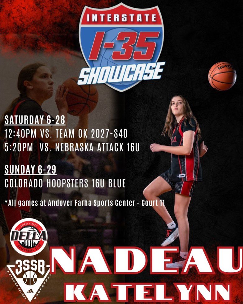 Katelynn Nadeau (@katelynnjnadeau) on Twitter photo Excited to get this weekend started with my club team in Wichita at the <a href="/I35Showcase_GBB/">I-35 Showcase GBB</a>! Come check us out!! Excited to get this weekend started with my club team in Wichita at the <a href="/I35Showcase_GBB/">I-35 Showcase GBB</a>! Come check us out!!