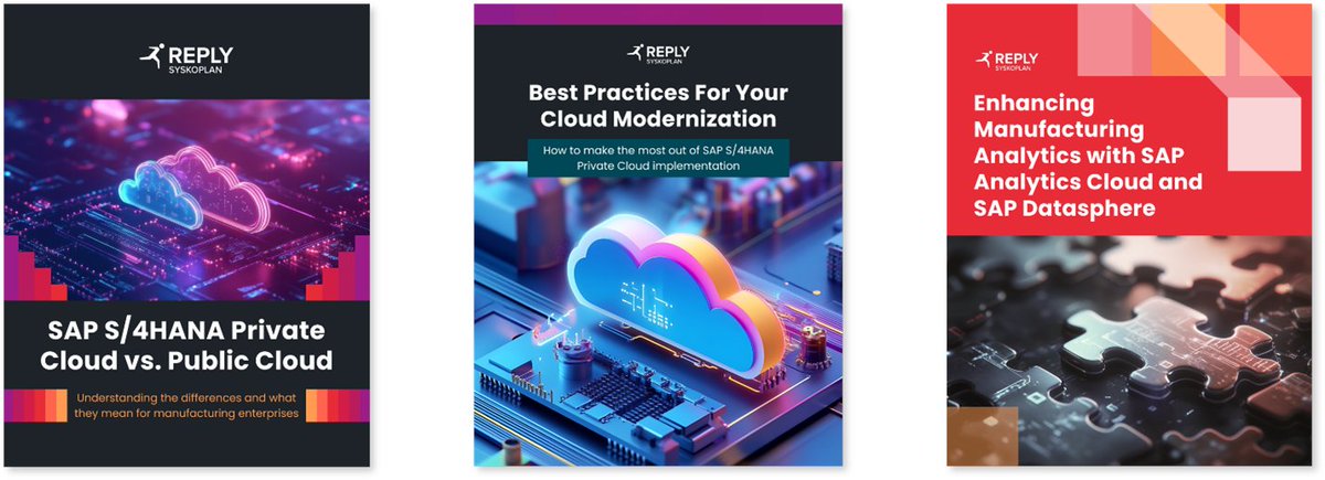 Download our latest eBook series: Explore how #SAP #Cloud #ERP are reshaping the #manufacturing industry—empowering #IT leaders with smarter decision-making, real-time insights, and greater operational agility.

👉 Request your download here: syskoplan-reply.com/latest-insights
#S4HANA #BDC