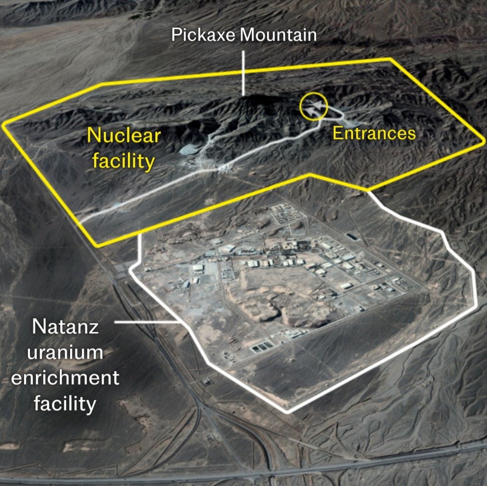 #NEW ⚡🇮🇷🇺🇸 — Experts predict that Iran moved its stockpile of enriched uranium to a new, deepest-ever nuclear facility hidden under Mount Pickaxe before the US strikes. - The Telegraph