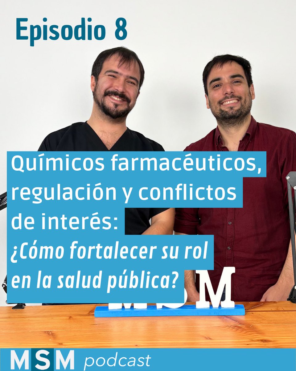 MedicosSinMarca's tweet photo. 🎧 ¡Ya está disponible el nuevo episodio del Podcast MSM!

💊 Conversamos con Jorge Cienfuegos, pdte. del @ColegioQFyBQ hablamos sobre su rol en salud pública, regulación, Ley de Fármacos 2 y cómo prevenir conflictos de interés.

📲 Escúchalo en Spotify o YouTube 👇 https://t.co/RbDbNewlGL