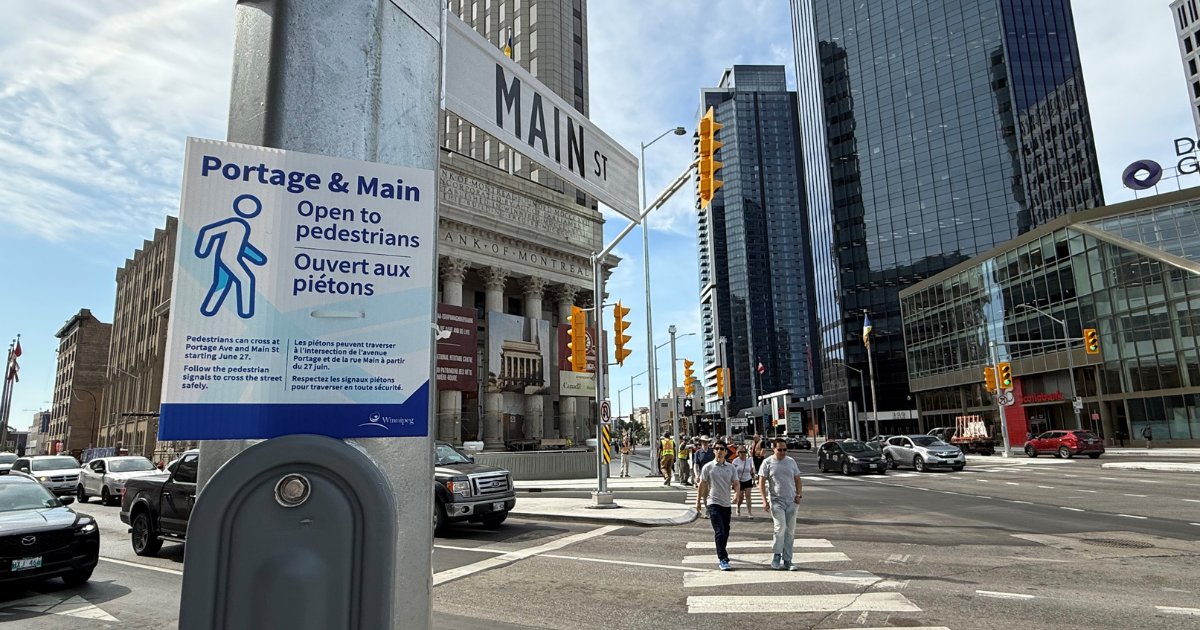 Portage &amp; Main is now open to pedestrians. This significant change means everyone needs to pay extra attention when navigating the intersection. Here’s what you need to know: winnipeg.info/4l67qzb