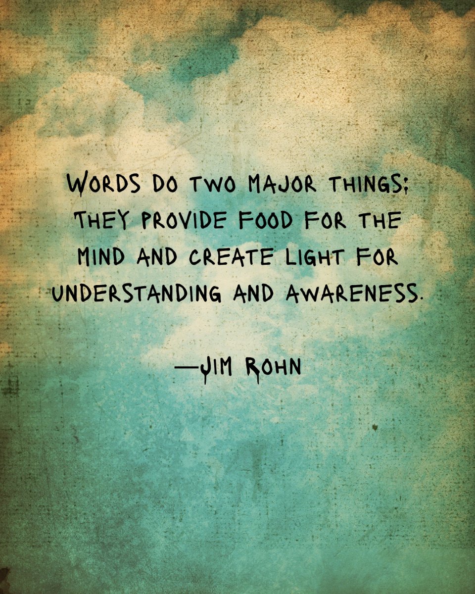 Words nourish and illuminate. Fuel your mind, expand your awareness. 

#MentalClarity #ConsciousLiving #FoodForThought