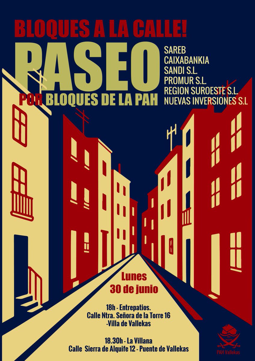 lavillanavk's tweet photo. 🔴Bloques a la calle/3

✨Brigadas informativas - Paseo por Bloques✨

Que hay que salir a la calle a hablar entre nosotros y organizarnos contra los rentistas: caseros, empresas y fondos

El lunes 30 de junio
📍 18 hrs Villa - Coop. Entrevías 
📍18:30 Puente - Villana de Vk

🧵 https://t.co/M6Ute3TSIu