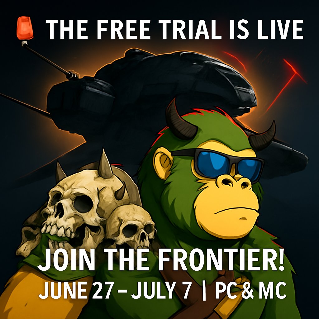 Muke.ron | SURA ⚡ (@mukegaming) on Twitter photo 🚨 <a href="/EVE_Frontier/">EVE Frontier</a> Free Trial is LIVE 🚨 🌌🚀
🗓️ June 27 – July 7 | 💻 PC & Mac
For a limited time, EVE Frontier is opening its doors completely FREE!
If you’ve always wanted to try the most ambitious and hardcore sci-fi MMO, this is the perfect moment.
Here’s what you need to 🚨 <a href="/EVE_Frontier/">EVE Frontier</a> Free Trial is LIVE 🚨 🌌🚀
🗓️ June 27 – July 7 | 💻 PC & Mac
For a limited time, EVE Frontier is opening its doors completely FREE!
If you’ve always wanted to try the most ambitious and hardcore sci-fi MMO, this is the perfect moment.
Here’s what you need to