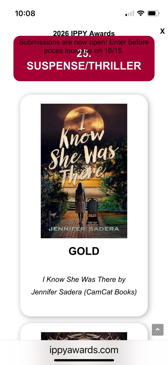 The IPPY Awards Ceremony took place yesterday! I’m so honored and grateful to be among the gold medalists in this international competition! Thousands of entries from 30 countries? I had no idea! Humbling…and awesome!