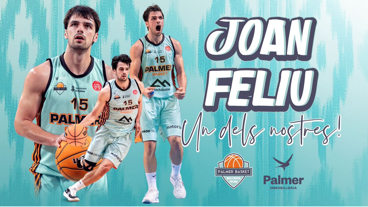 Tota aventura necessita el seu 𝙘𝙖𝙥𝙞𝙩𝙖̀.

La nostra no en pot tenir un millor. Joan Feliu, ens farà gaudir a Primera FEB! 🤩

🔗 palmerbasketmallorca.com/joan-feliu-un-…

Joan Feliu , 𝙙𝙚 𝙘𝙤𝙧 𝙩𝙪𝙧𝙦𝙪𝙚𝙨𝙖 🩵

#ElColorDUnaIlla