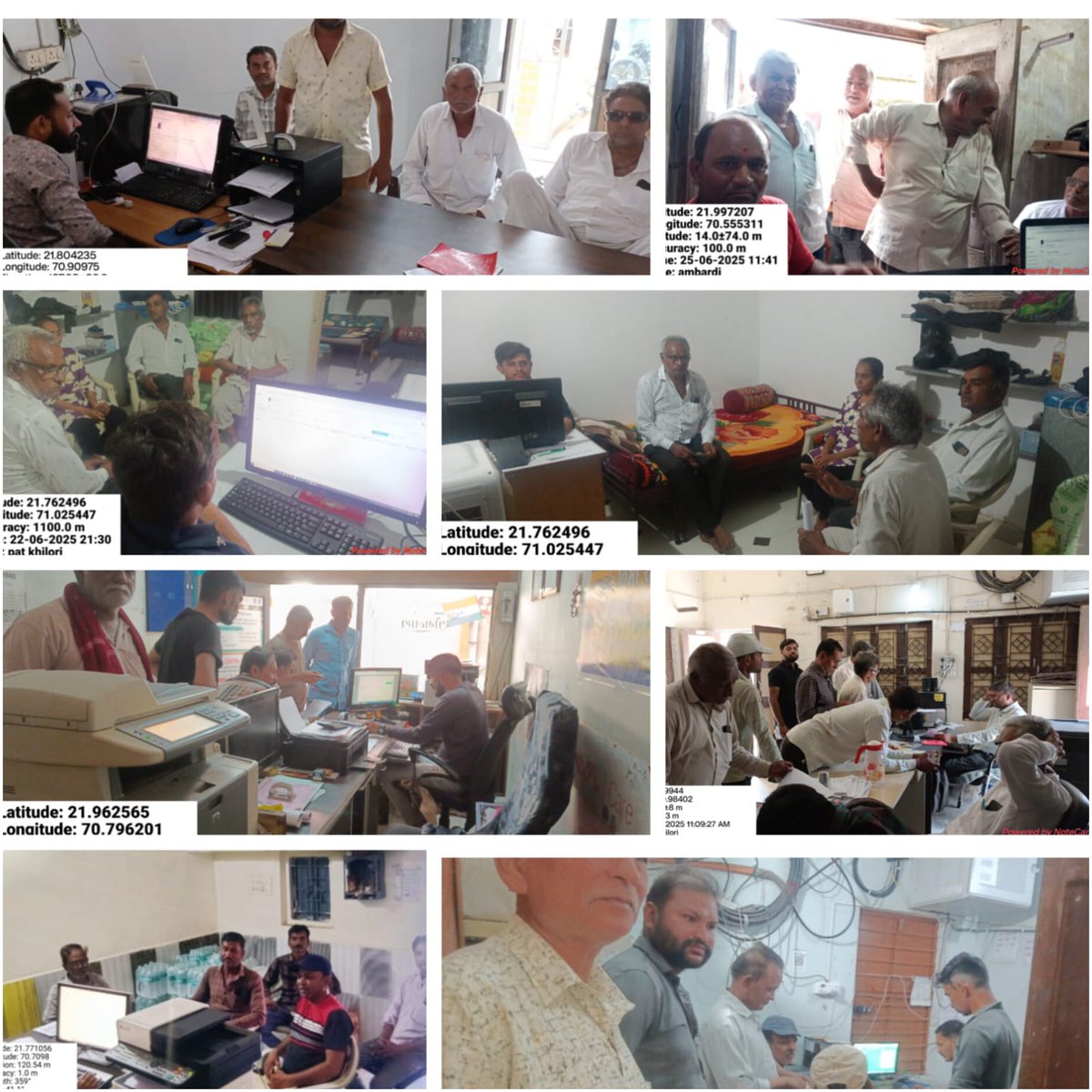 Krushigondal's tweet photo. એગ્રિસ્ટેક ખેડૂત નોંધણી અંતર્ગત વિવિધ ગામો માં કેમ્પનુ આયોજન કરી અવિરત કામગીરી કરી રહેલા ગોંડલ તાલુકાના ગ્રામસેવકો.... https://t.co/pcYUhPiEfi