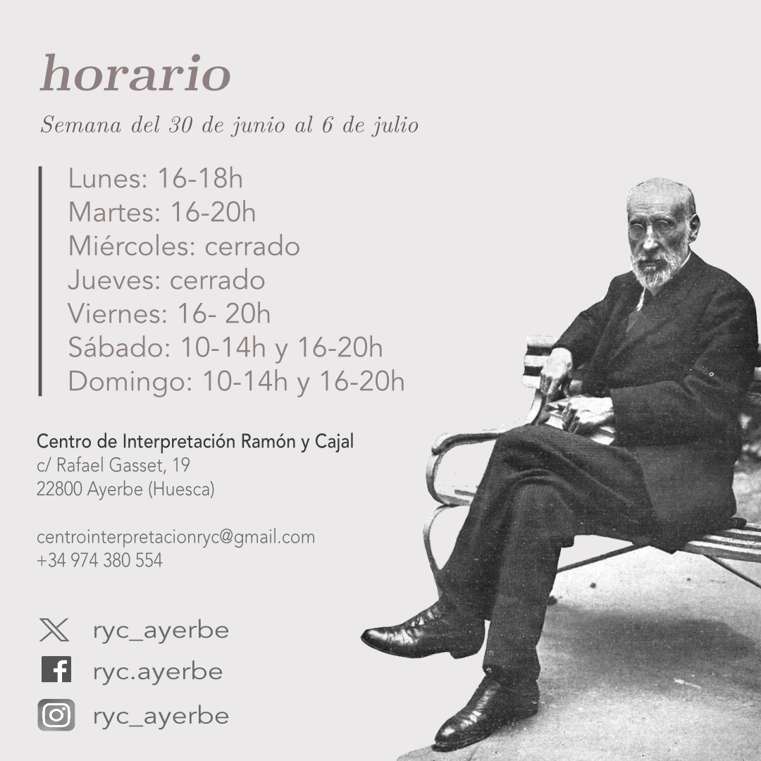 ryc_ayerbe's tweet image. ¡Toma nota de nuestros horarios para la próxima semana!
#cajal #ramónycajal #ramonycajal #horarios