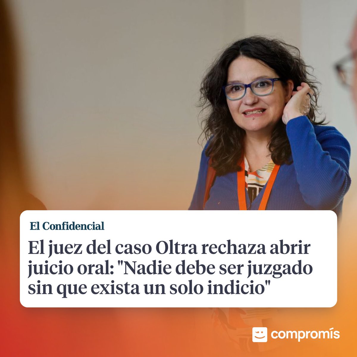 Fiscalia diu que no hi ha ‘Cas Oltra’

Jutge instructor diu que no hi ha ‘Cas Oltra’

Jutjat diu que no hi ha ‘Cas Oltra’

Perquè, efectivament, no hi ha ni ha hagut mai cap Cas Oltra, sinó Cas CONTRA Oltra.