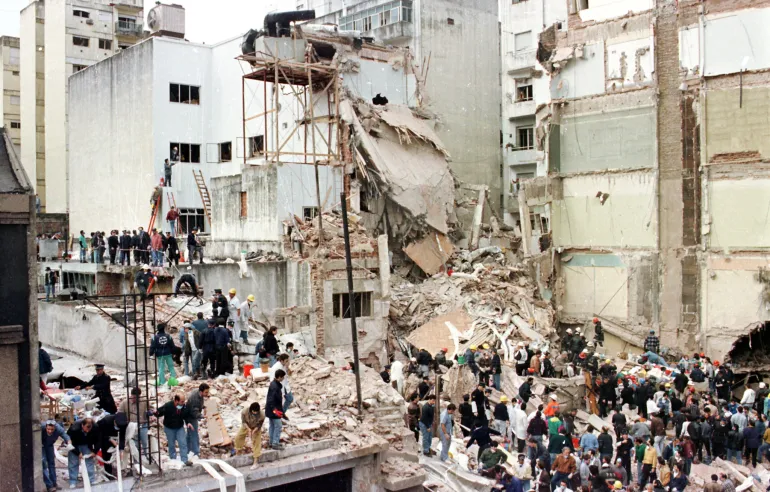 AJCGlobal's tweet photo. We welcome the decision by an Argentine federal judge to move forward with trials in absentia for 10 Iranian and Lebanese suspects in the 1994 AMIA bombing, the deadliest terrorist attack on Argentine soil, which murdered 85 people and injured 300 at the Jewish Community Center.

For too long, justice has been delayed. This ruling marks a significant step toward accountability and an end to impunity.

We stand with the victims, their families, and Argentina’s Jewish community in the pursuit of truth and justice.
https://t.co/eOyE4WoRHz