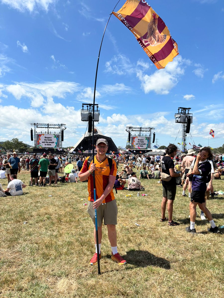 willrook93's tweet image. A Huddersfield Town fan just told me to put my flag down because he didn't like it. FAO all #BCAFC fans at Glastonbury, we might need to have a scrap.