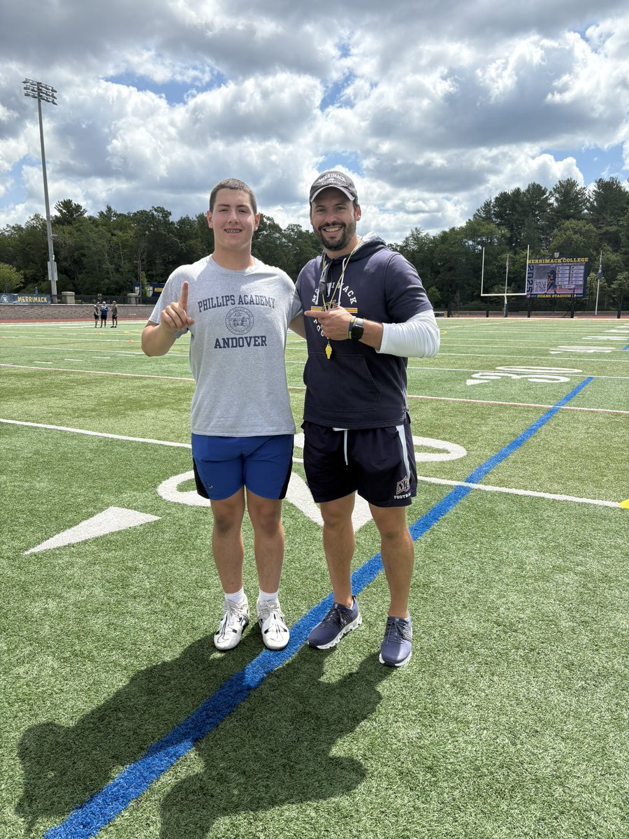 NickMarini37's tweet image. Had a great time at the @Merrimack_FB Specialist Showcase. Finished in 1st place! Thank you @Coach_Kessel20 for an amazing time!
@cbrownandovere1 @ChrisPowers1937 @CoachRexyBBOL @TheChrisRubio @Coach_Casper @CoachWNickCC @CoachChaim_BAT @ScoutingNE @NE6FB_Recruits @dontcallmejr