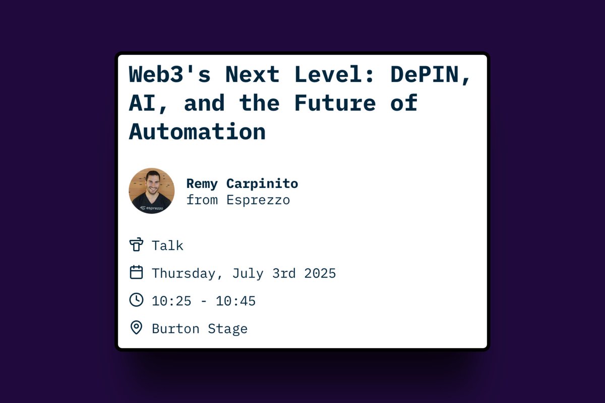 Esprezzo (@esprezzoapp) on Twitter photo T-3 days until <a href="/EthCC/">EthCC - Ethereum Community Conference</a>!
Don’t miss <a href="/RemyCarpinito/">Remy Carpinito</a>’s talk on Thursday, July 3rd.
Add this event to your calendar:
ethcc.io/agenda/web3s-n… T-3 days until <a href="/EthCC/">EthCC - Ethereum Community Conference</a>!
Don’t miss <a href="/RemyCarpinito/">Remy Carpinito</a>’s talk on Thursday, July 3rd.
Add this event to your calendar:
ethcc.io/agenda/web3s-n…
