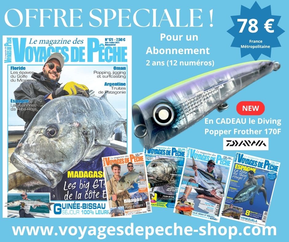 Offre Spéciale ! - Abonnez-vous et recevez GRATUITEMENT le nouveau Diving Popper Frother 170F de chez Daiwa ! urlr.me/Ju9mqU