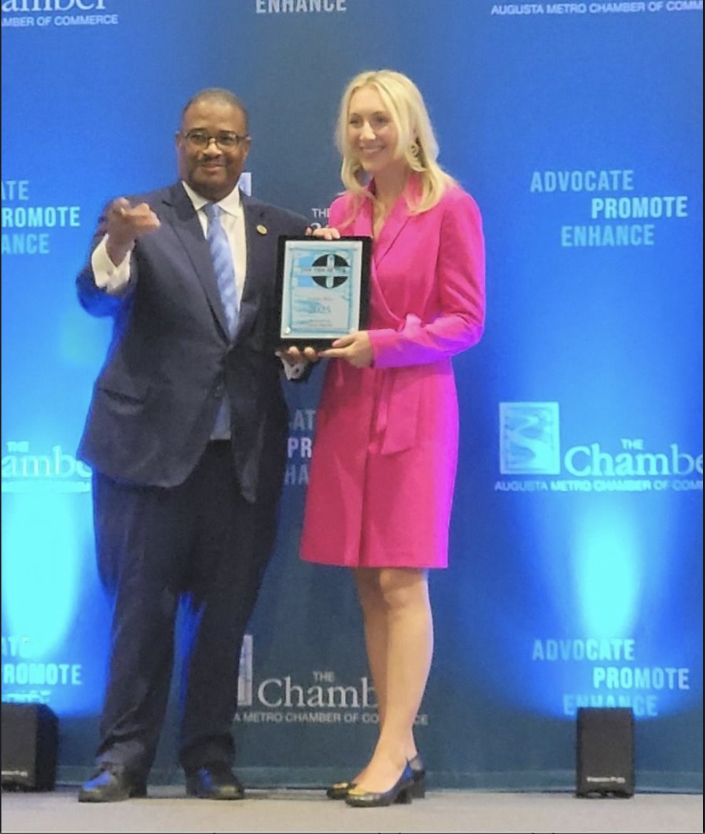 Congrats to Ashley Rice (MPA Alum) for being honored as one of the 2025 Top 10 in 10 at the Augusta Metro Chamber of Commerce Luncheon!