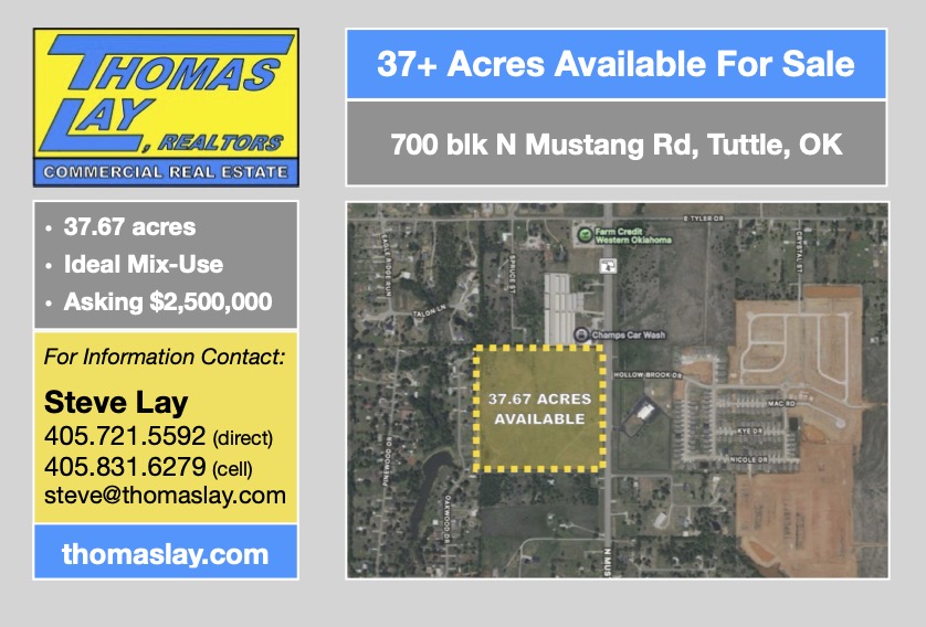 ThomasLayRealty's tweet photo. Development Land For Sale | 700 blk N Mustang Rd, Tuttle, OK | Contact @SteveLayOKC for details #Land #OKC https://t.co/3X3HW7PtIx https://t.co/VVihGvgcKp