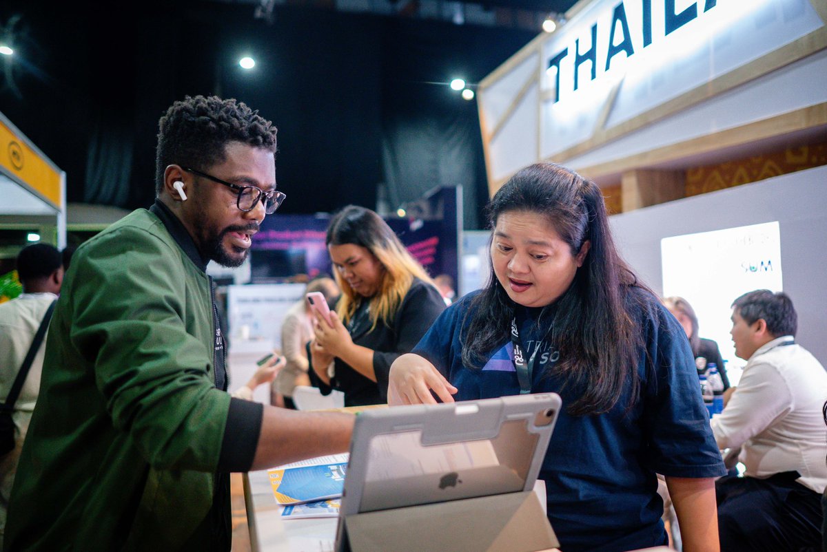 techexpohq's tweet image. The Africa Technology Expo draws country pavilions from across the globe, each bringing a unique slice of their tech culture.

Here’s a glimpse of the Thailand Pavilion showcasing a taste of Thai tech excellence. 🇹🇭

#ATEXLagos #ATE2025 #GlobalTech #ThailandAtATE #BreetAtATE2025