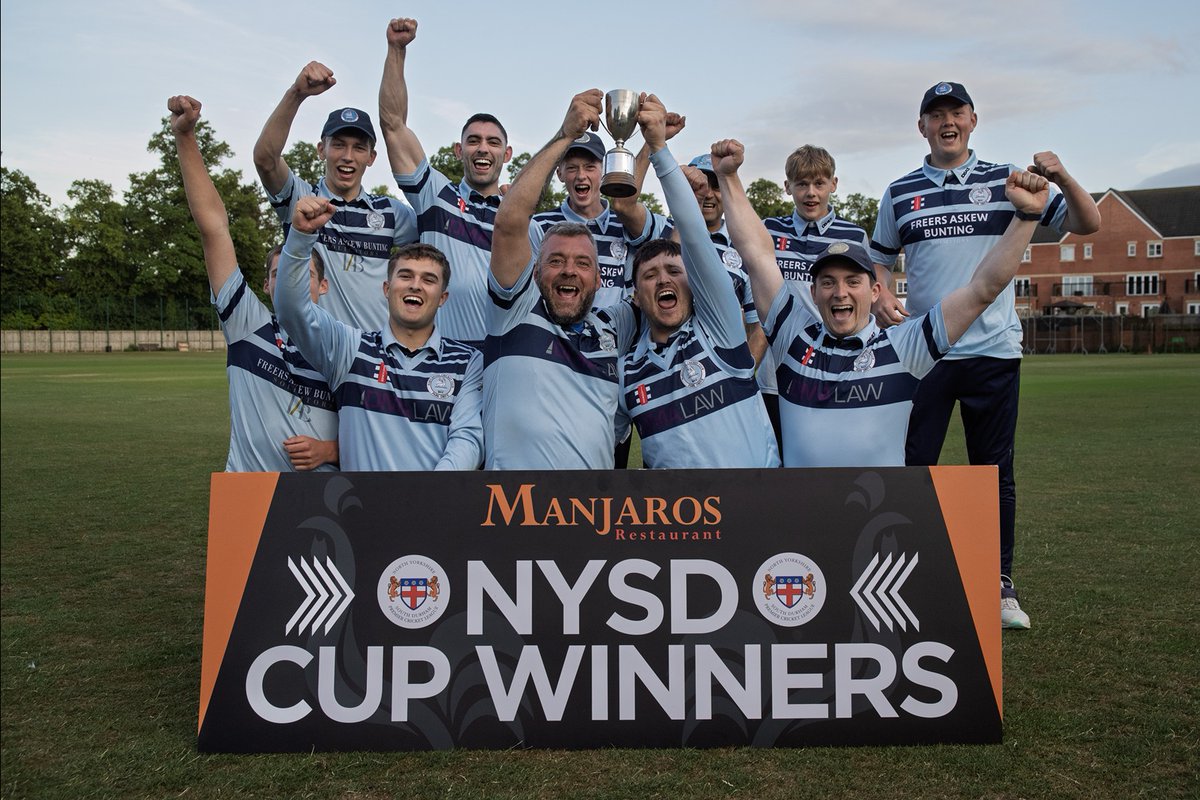 On Thursday night, Hartlepool won their second cup of the year, taking the Manjaros Arthur Sanders Cup with a 6-wicket win over Marton at Darlington.
Congratulations