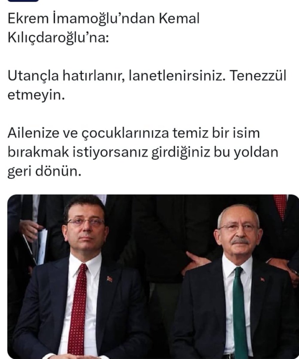 CHP’deki koltuk kavgası hiç ilgimi çekmiyor.. 

Kılıçdaroğlu’nu da her zaman eleştirdim. CHP’nin başına dönmesini de hukuken haklı olmasına rağmen siyaseten doğru bulmuyorum. 

Ama insanların aileleri üzerinden tehdit edilmesine, hedef gösterilmesine de fena halde ayar oluyorum.