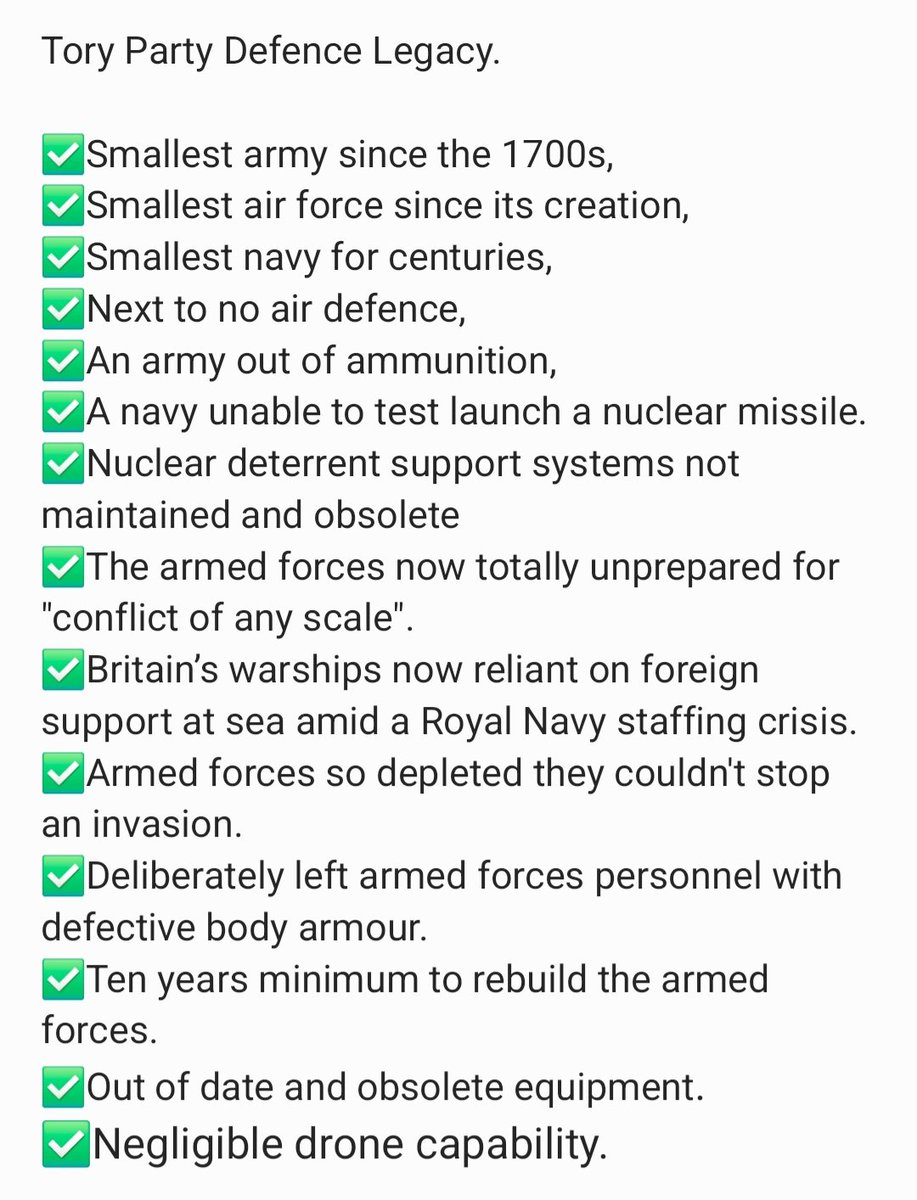 Thomas Standfield (@tstandfield1789) on Twitter photo Is this a joke?
A Tory leader pretending to be interested in defence.
The day after she implied PMQs was more important than attending a NATO meeting with allies to discuss the defence of Britain and Europe.
<a href="/KemiBadenoch/">Kemi Badenoch</a> <a href="/Conservatives/">Conservatives</a> <a href="/jcartlidgemp/">James Cartlidge MP 🇬🇧 🇺🇦</a> <a href="/MelJStride/">Mel Stride</a> <a href="/pritipatel/">Priti Patel MP</a> Is this a joke?
A Tory leader pretending to be interested in defence.
The day after she implied PMQs was more important than attending a NATO meeting with allies to discuss the defence of Britain and Europe.
<a href="/KemiBadenoch/">Kemi Badenoch</a> <a href="/Conservatives/">Conservatives</a> <a href="/jcartlidgemp/">James Cartlidge MP 🇬🇧 🇺🇦</a> <a href="/MelJStride/">Mel Stride</a> <a href="/pritipatel/">Priti Patel MP</a>
