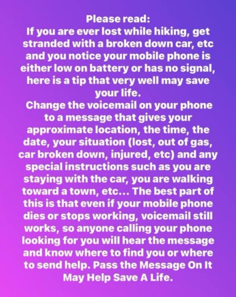 Please read ! It could save a life!
