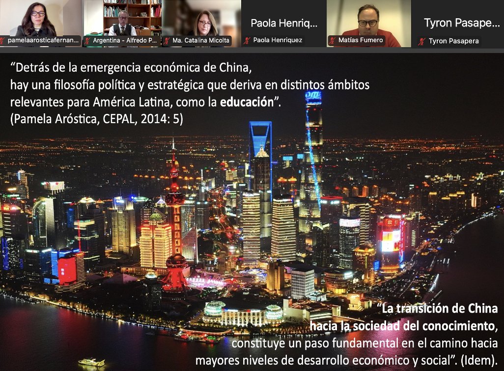 🔹 #Sesión13 del #DiplomadoChinaALatina2025
🎓 26 de junio, con Dra. Meijie Jiang (Univ. Sun Yat-sen) y Dra. Pamela Aróstica (REDCAEM) 🇨🇳🌎
"China en la Sociedad del Conocimiento: Dimensiones de la Diplomacia Cultural hacia América Latina"
#ChinaALC #SociedadDelConocimiento