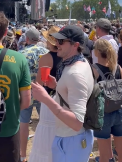 Paul Mescal spotted at the Glastonbury festival.
