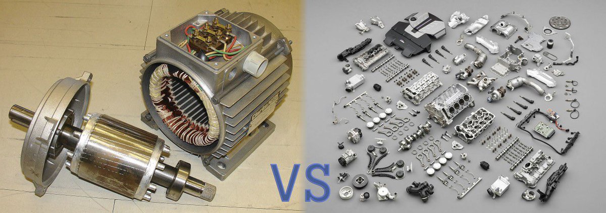 Los Vehículos 100% Eléctricos:

- Tienen un 60% MENOS, de partes móviles y piezas, que se puedan romper o necesiten mantenimiento.

- A un VE, NO se le cambia el filtro, ni el aceite del motor.

A un VE, no se le rellena el depósito del líquido refrigerante del motor.

- A un VE,