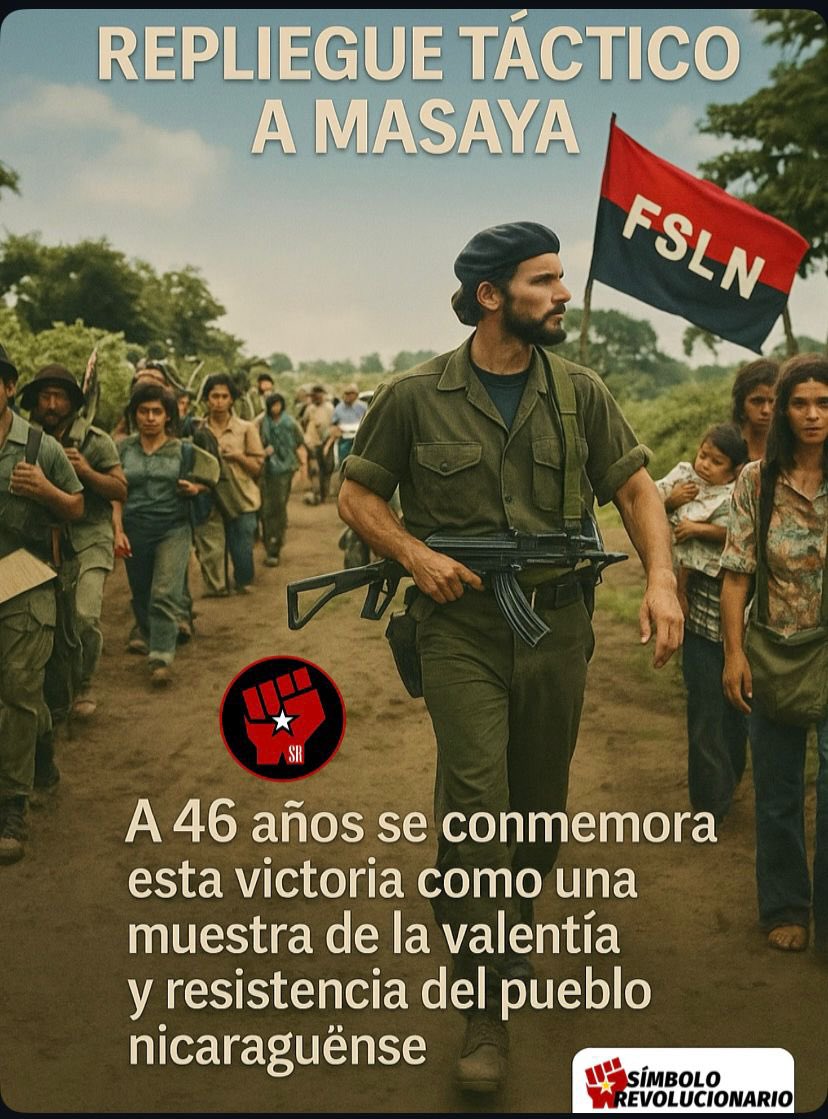 1979: Histórico Repliegue Táctico a Masaya. Una de las últimas estrategias tomadas por la Dirección Nacional y el Frente Interno “Camilo Ortega” al mando del Comandante Carlos Núñez, Comandante Joaquín Cuadra y Comandante William Ramírez.#4619SiempreMásAllá     #ManaguaSandinista