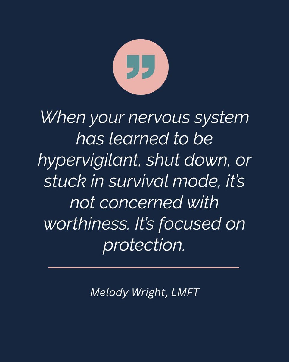 melodywrightmft's tweet image. With support and somatic practices, it’s possible to shift out of survival and into safety.

And that’s where self-worth begins to take root, not just as a thought, but as something you feel in your body. 💛

#SelfWorthHealing #InnerChildWork #AffirmationsThatHeal #Wellness