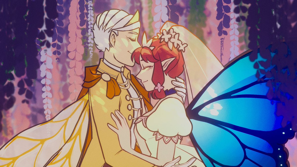 Glaceative's tweet photo. Screenshots from a short 2D animation assignment for school. A fairy princess finds out her prince has betrayed her and her home and if I can finish it in time, she'll get really angry! But if not... she just gets sad. #digitalart #clipstudiopaint #artist https://t.co/jprbJCNTvl
