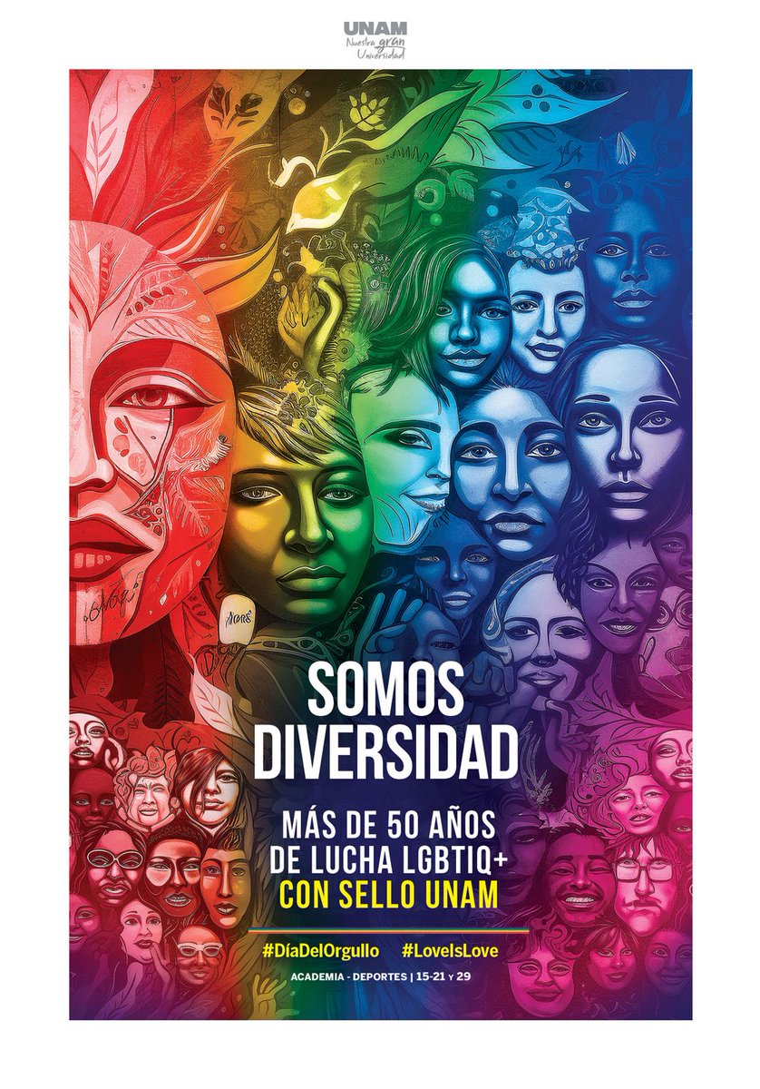 #Contraportada | Más de 50 años de lucha LGBTIQ+🏳️‍🌈con sello UNAM, en #GacetaUNAM &gt; bit.ly/4k8lRBe