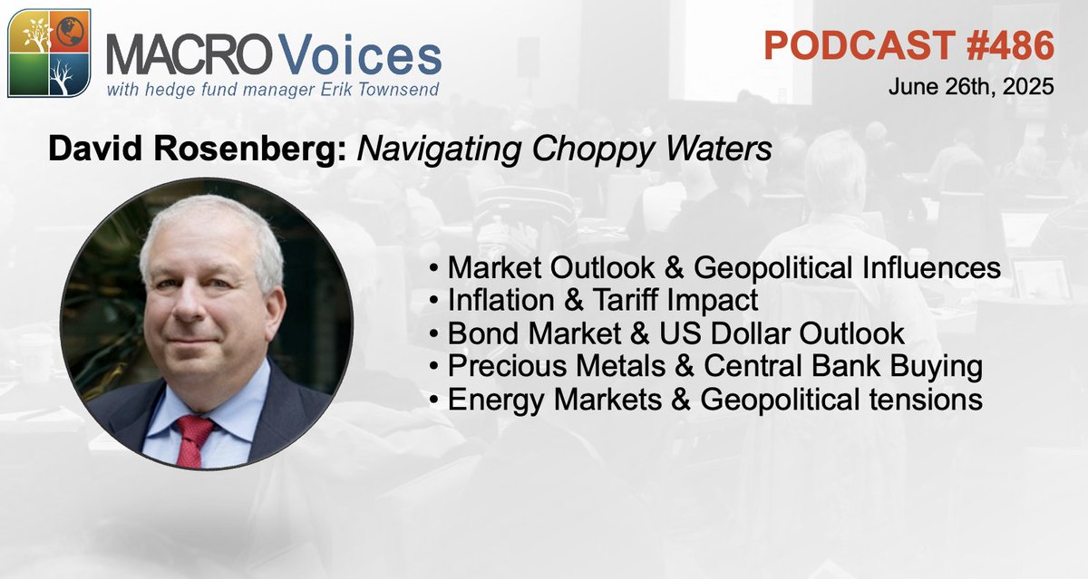 MacroVoices Podcast (@macrovoices) on Twitter photo MacroVoices <a href="/ErikSTownsend/">Erik Townsend 🛢️</a> & <a href="/PatrickCeresna/">Patrick Ceresna📈📉</a>
welcome, David Rosenberg <a href="/EconguyRosie/">David Rosenberg</a>. They discuss the equity market outlook, inflation, precious metals, the U.S. Dollar, and much more. bit.ly/3TJ6MLO MacroVoices <a href="/ErikSTownsend/">Erik Townsend 🛢️</a> & <a href="/PatrickCeresna/">Patrick Ceresna📈📉</a>
welcome, David Rosenberg <a href="/EconguyRosie/">David Rosenberg</a>. They discuss the equity market outlook, inflation, precious metals, the U.S. Dollar, and much more. bit.ly/3TJ6MLO
