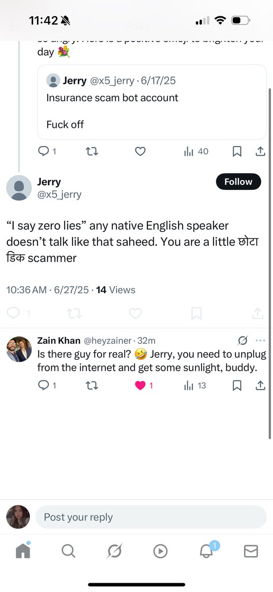 Muni_B's tweet photo. LOL damn, Jerry blocked me. I was having so much fun! 
I wanted to reply to him to let him know that he is right, Spanish is my first language 🥰😜👊🏻 also, don’t hate me bc I am bilingual 😎 https://t.co/vXeWbmwz60