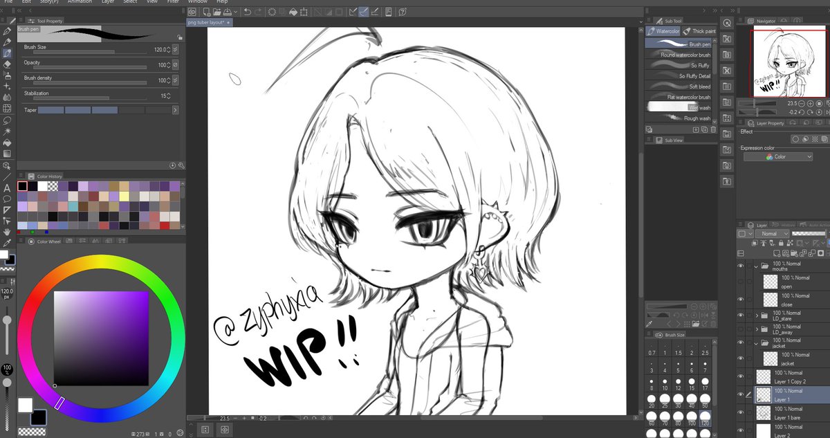 zyphyxiaa's tweet image. wip! trying to make a #pngtuber avatar