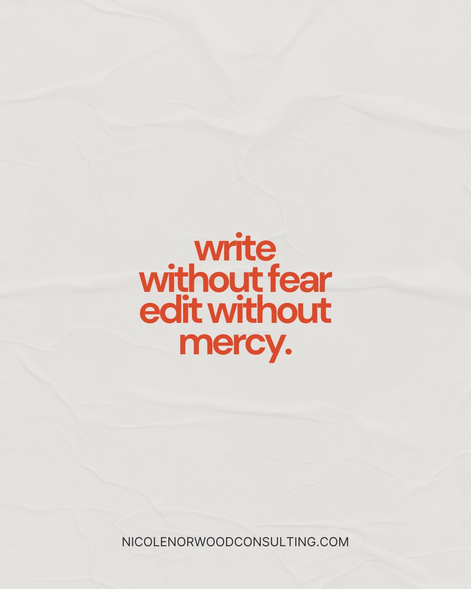 NicoleNorwood's tweet image. Writing? Pure chaos. Editing? Controlled destruction.

Improve your next draft with a tailored consultation 
👉 nicolenorwoodconsulting.com

#writerslife #screenwritinghumor #editwithoutmercy #creativemess