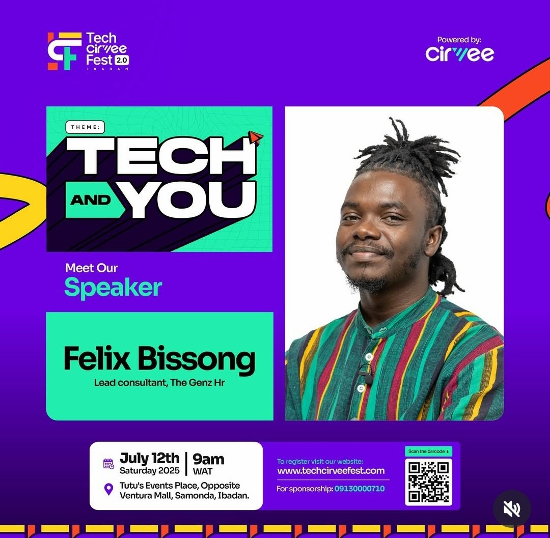 thesocialtemii's tweet image. If you are in Ibadan, or it's environ, you should be at Tech Cirvee Fest happening next month!
Visit techcirveefest.com to register 🤭
I personally can't wait to meet @bsong_HR and the other speakers 🤭