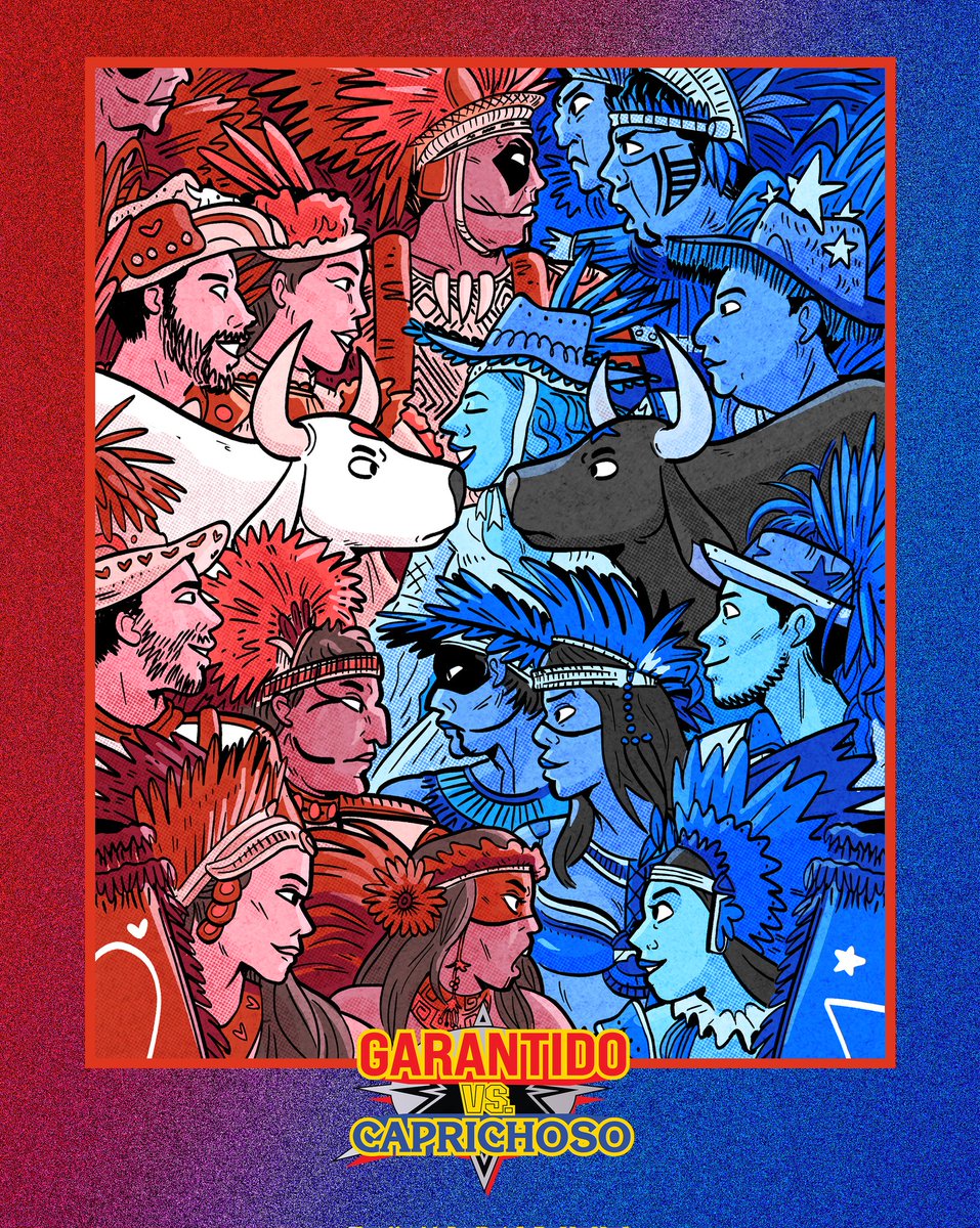 NilbertoHaddad's tweet photo. ❤️ Garantido vs. Caprichoso 💙

E vamos de porrada bovina hoje no estilo de Marvel vs. Capcom ✨ https://t.co/nnbFR6pUpn