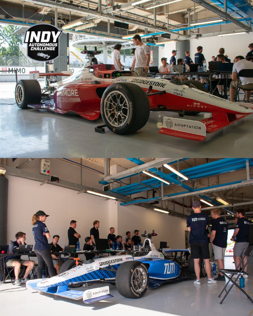 IndyAChallenge's tweet image. 🚀 MIMO 2025 has officially begun at the iconic Monza Circuit with the Indy Autonomous Challenge.
🤖 Two autonomous racecars, operated by Unimore and TUM, are on display in the paddock, showcasing the future of high-speed, driverless racing.
Meet the teams and discover what…