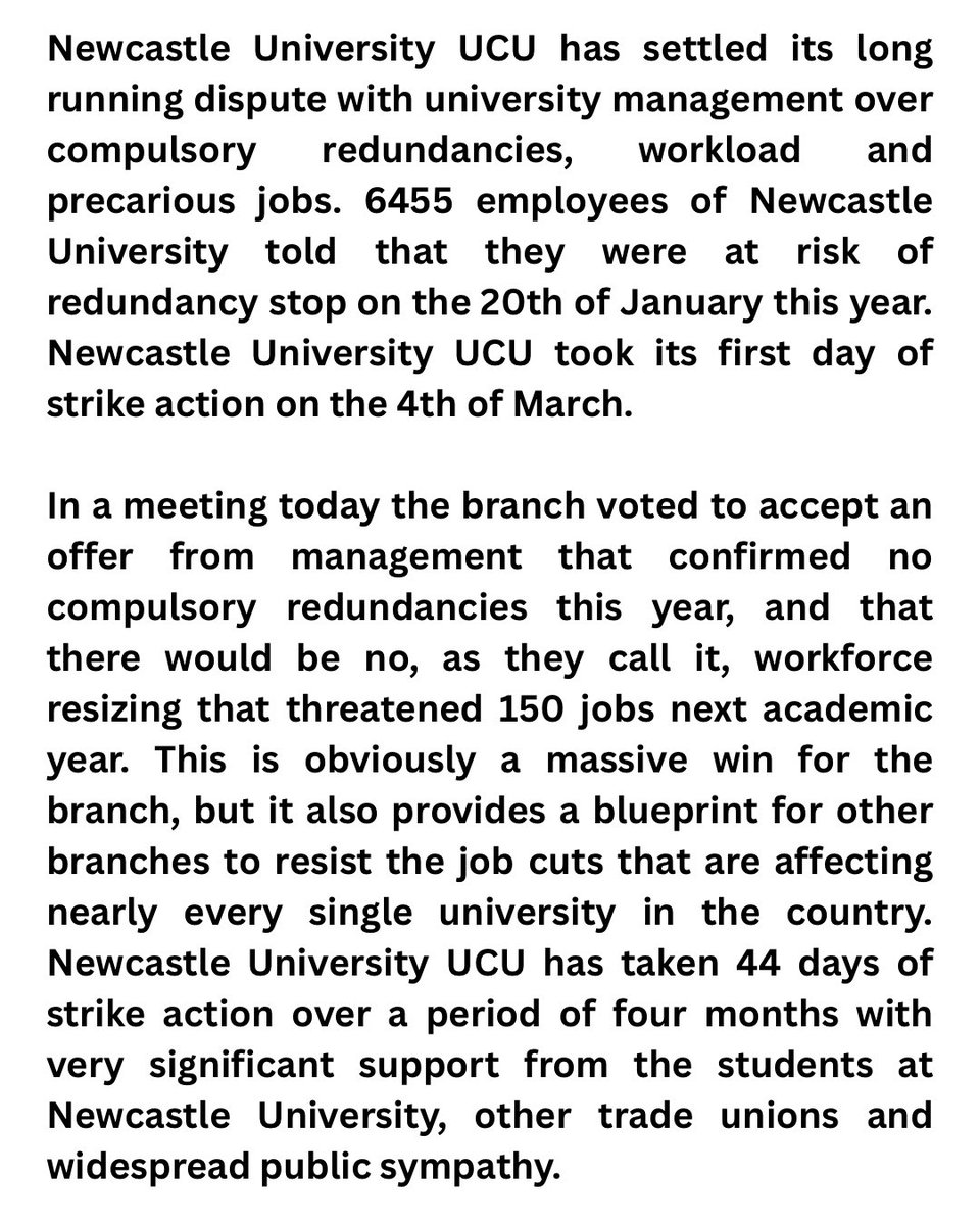 Newcastle University UCU newcastleucu.bsky.social tweet media