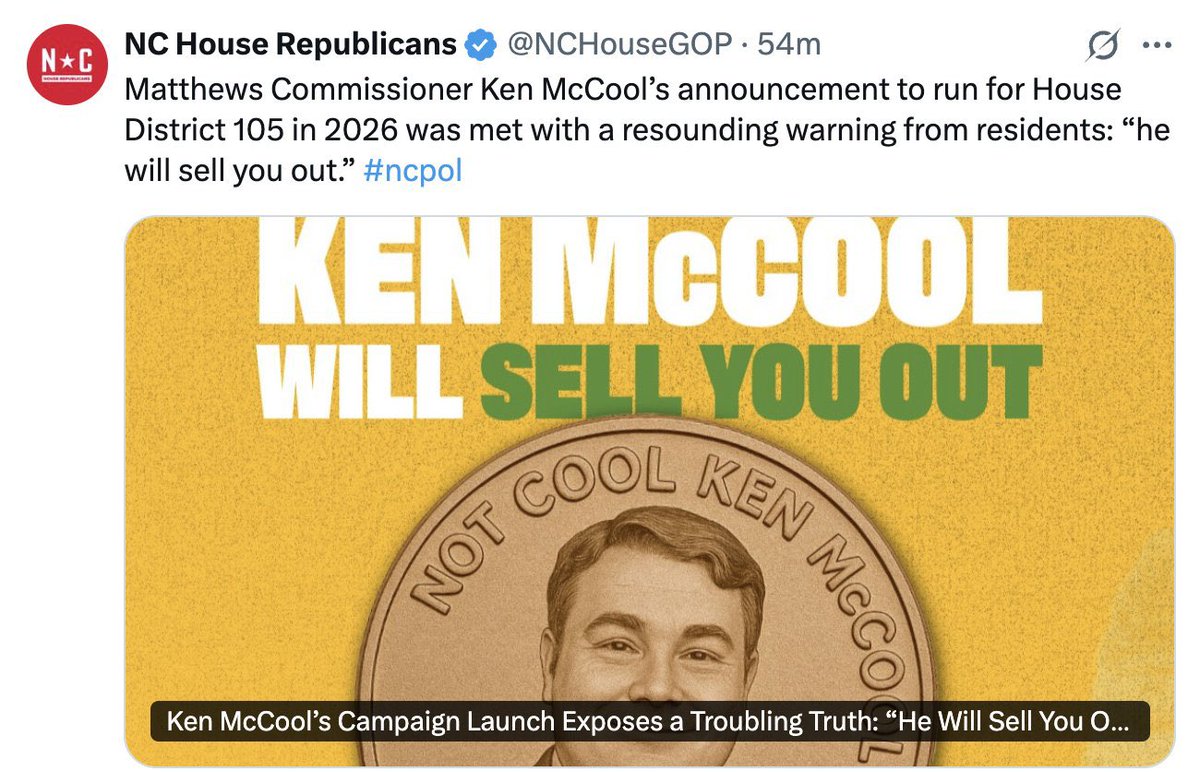 KenMcCool1's tweet image. We’re living rent-free in their heads and the lease just started. #ncpol
secure.actblue.com/donate/ken-mcc…