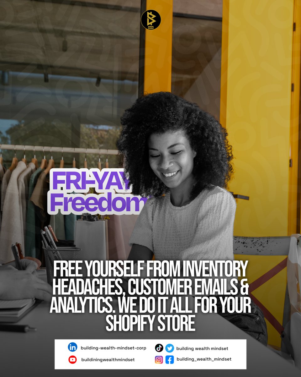 bwm_commerce's tweet image. Did you know the average Shopify store owner spends 14+ hours a week just handling backend tasks? 😓
#BWMWorks #ShopifySupport #DigitalEase #WeekendFreedom #SmartOutsourcing #OnlineBossLife #WorkLessGrowMore #EcomSupportTeam #ShopifyExperts #BackendBosses