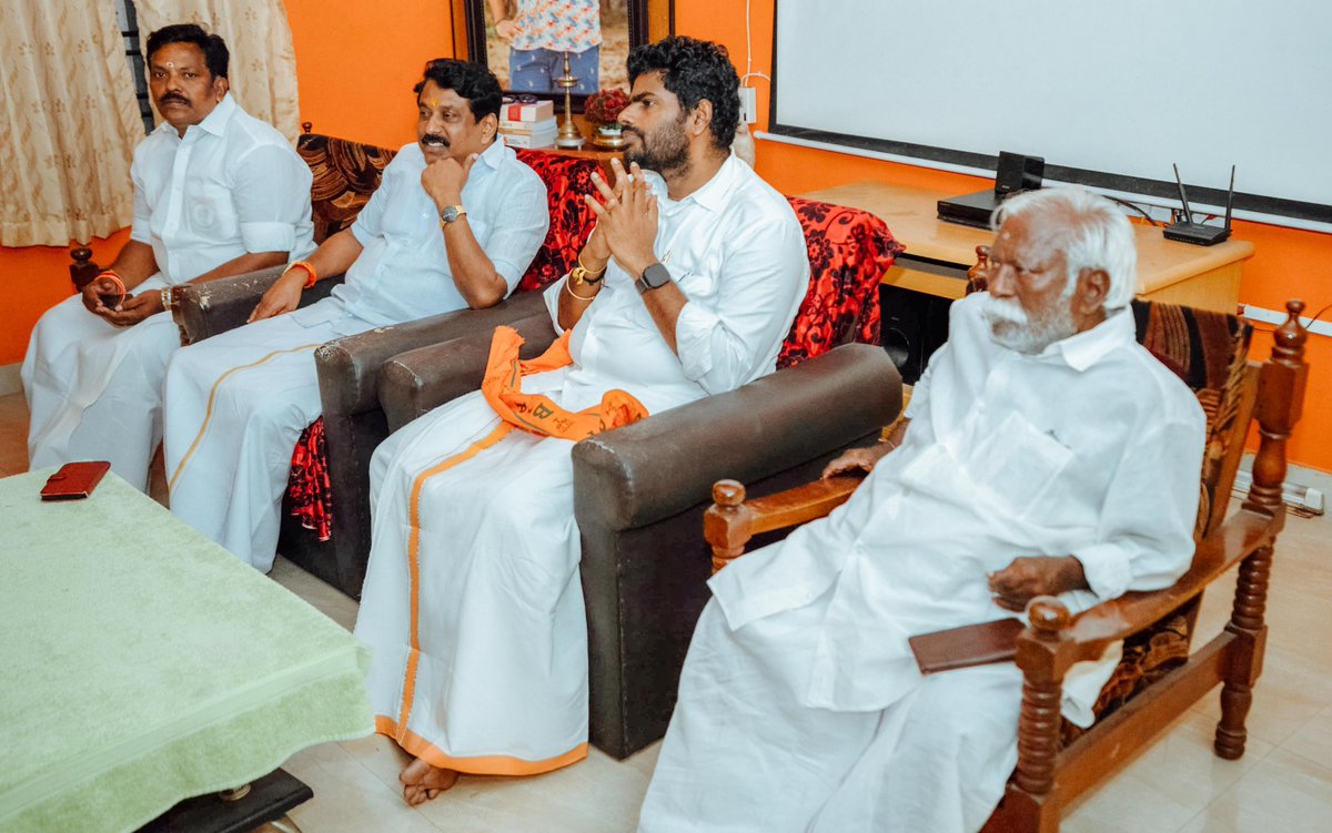 annamalai_k's tweet photo. Today evening, attended the combined core committee meetings of @BJP4TamilNadu Kaniyakumari East &amp; West districts presided over by @BJP4TamilNadu State President Thiru @NainarBJP avl. https://t.co/ftJCJAWL5O