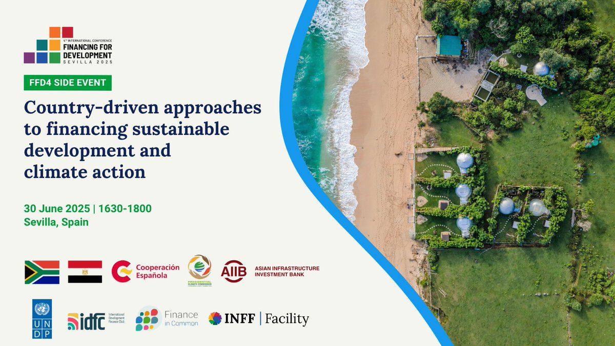 INFFfacility's tweet image. 📢At #FfD4 we will launch a #SPA Initiative that supports countries leading the financing of their climate & development futures🚀 JOIN US!
📍 Sevilla | 30 June 16:30 CEST
🔗 Event page: inff.org/event/ffd4-sid…
🎥 Livestream: youtube.com/live/8EqBCXH9q…