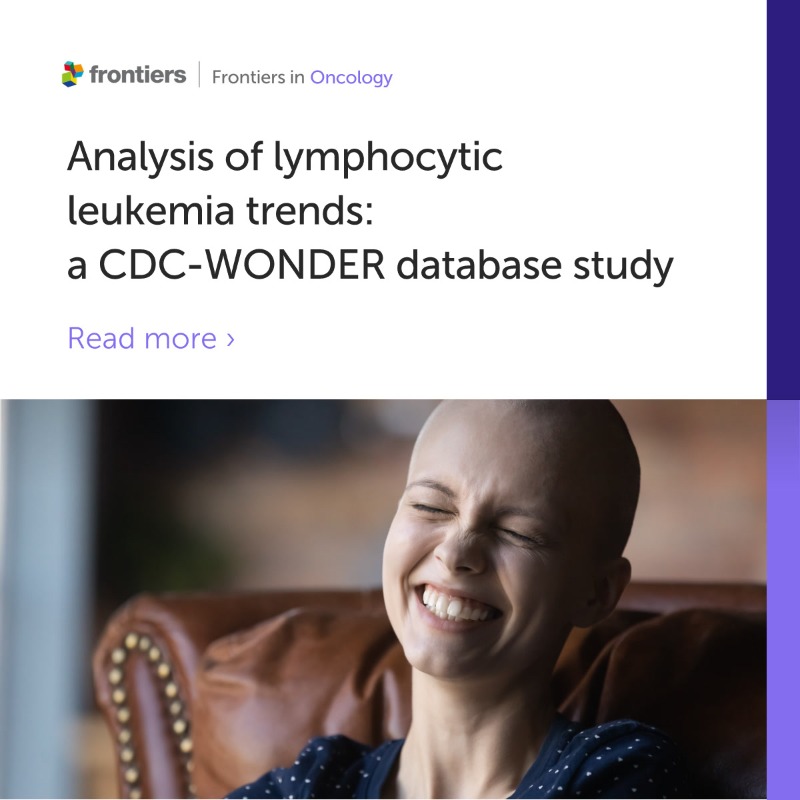 FrontOncology's tweet image. 🧬 New insights in cancer research! 

 Check out the latest study on Analysis of Lymphocytic Leukemia trends: fro.ntiers.in/7NxC

 #Oncology #CancerResearch #OpenAccess