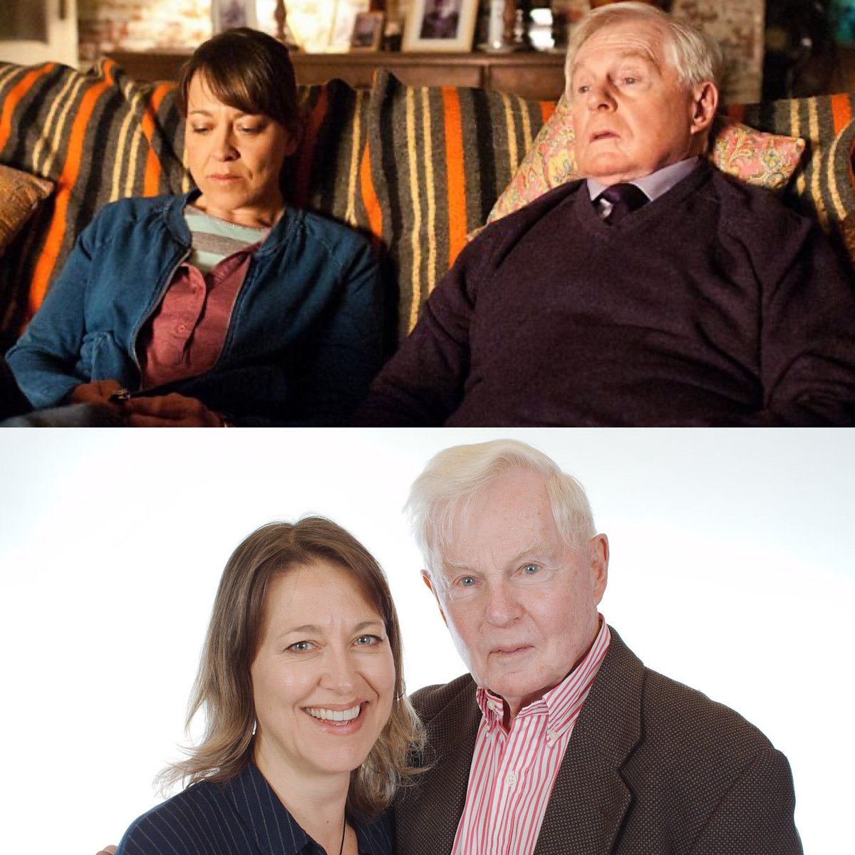My lovely followers! We all love Sir Derek Jacobi, right? Please follow <a href="/SirDerekJacobi/">Sir Derek Jacobi</a> the official home to all things SDJ!

Here’s Nicola &amp; Derek in #LastTangoinHalifax &amp; together for Big Finish❤️ Please retweet and wide!