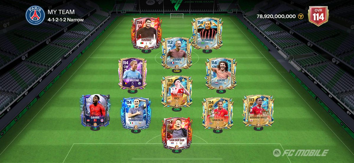 114 OVR F2P TEAM✅

🔺WELCOME🔺

🇧🇷R9
🇵🇹EUSEBIO 
🇮🇹CANNAVARO 
🇫🇷RIBERY
🇳🇱VDS

🔺As The OVR Will Keep On Increasing, I Don't Think I Will Do Any Changes To The Team Atleast Till TOTY. 

🔺SAVE GEMS💎, COINS🪙 &amp; OTHER RESOURCES 

Share Your Team Below🗣️👇
#FCBEAST #EAFC26 
🤍🔁